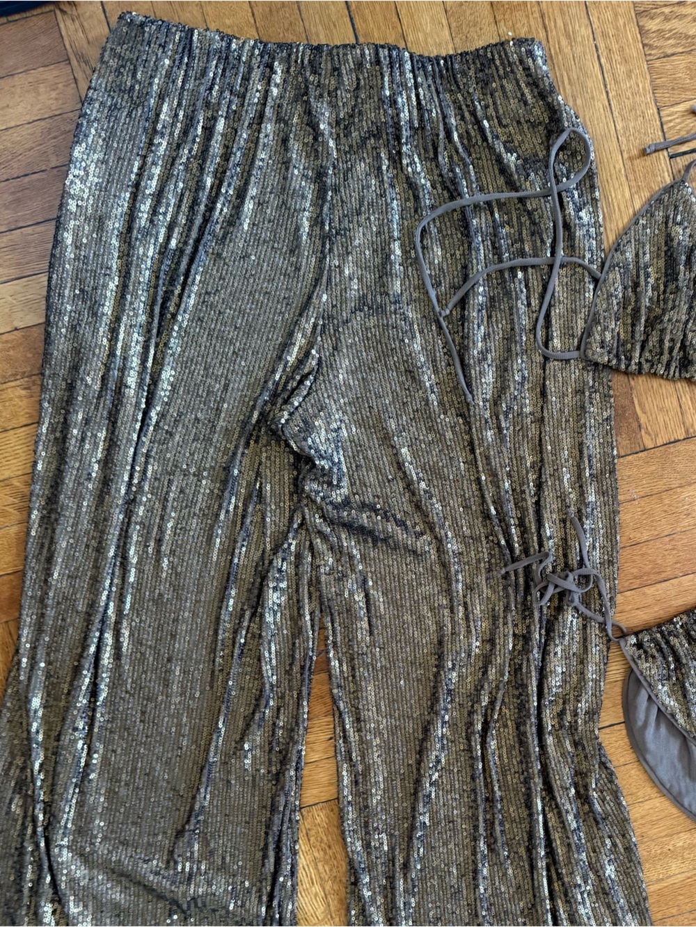 Norma kamali elephant boyfriend sequin pants xs but fits a small free people
